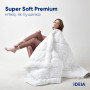 Ковдра полуторна ІДЕЯ Super Soft Premium 140х210 (штучний лебединий пух/перкаль)
