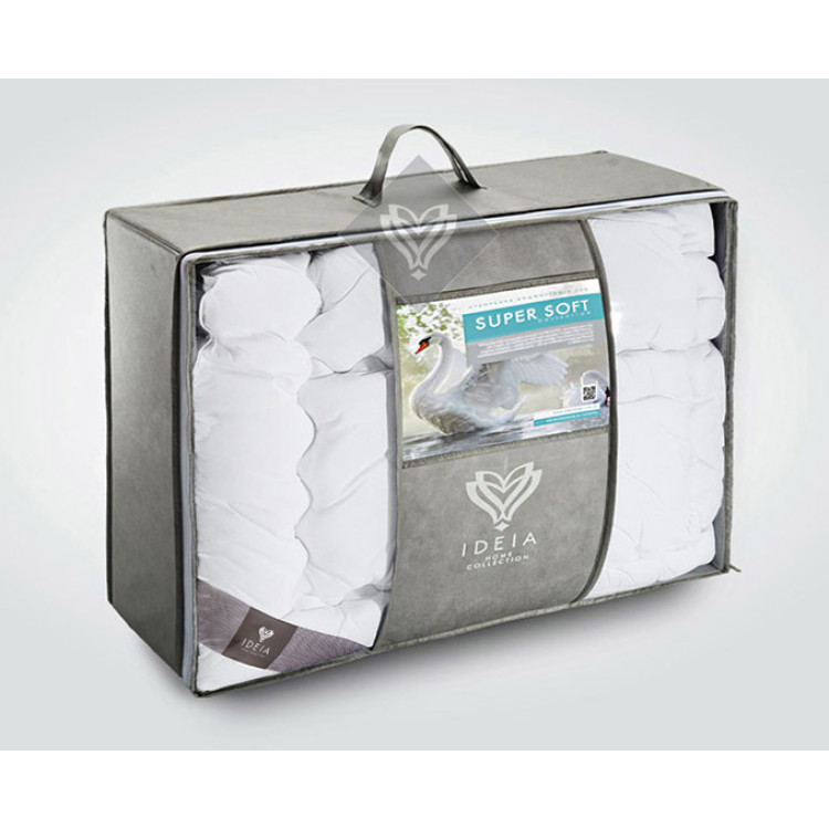 Ковдра полуторна ІДЕЯ Super Soft Premium 140х210 (штучний лебединий пух/перкаль)