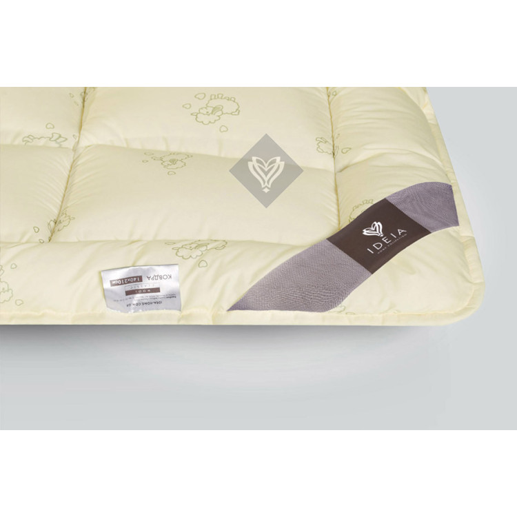 Ковдра полуторна ІДЕЯ Wool Classic 140х210 (шерстепон/мікрофібра)