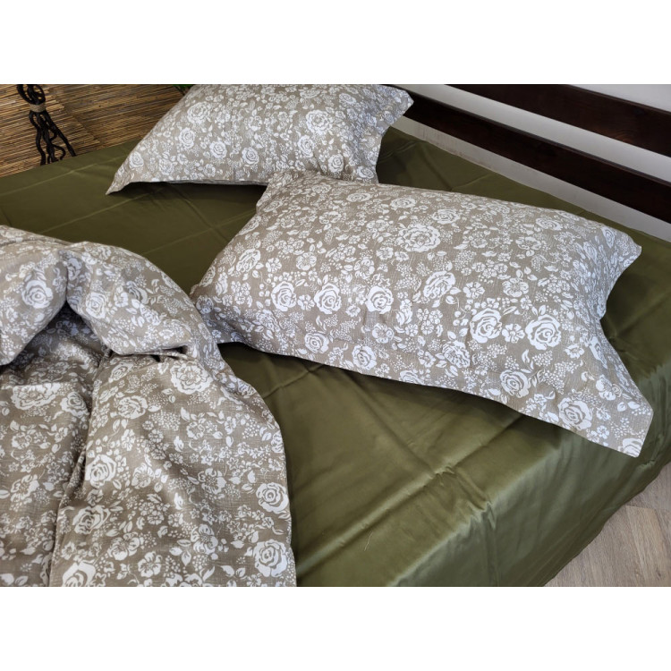 КПБ Комфорт Текстиль сатин premium Muscat Olive полуторний