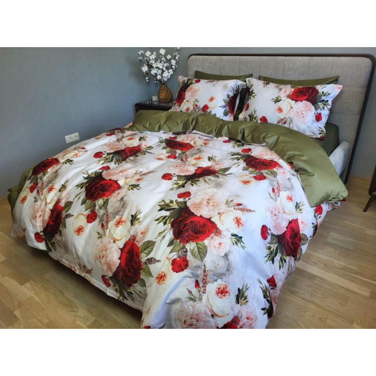КПБ Комфорт Текстиль сатин premium Rose полуторний