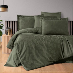 КПБ First Choice Nichol Dark Green сатин жакард євро