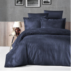 КПБ First Choice Tecna Navy Blue сатин жакард євро