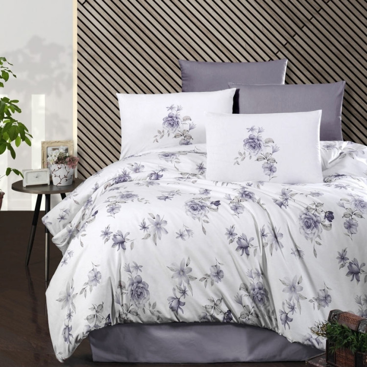 Комплект постільної білизни First Choice Rosemary Purple ранфорс євро
