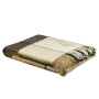 Плед вовняний VLADI Ельф білий/бежевий/коричневий #1 140x200 