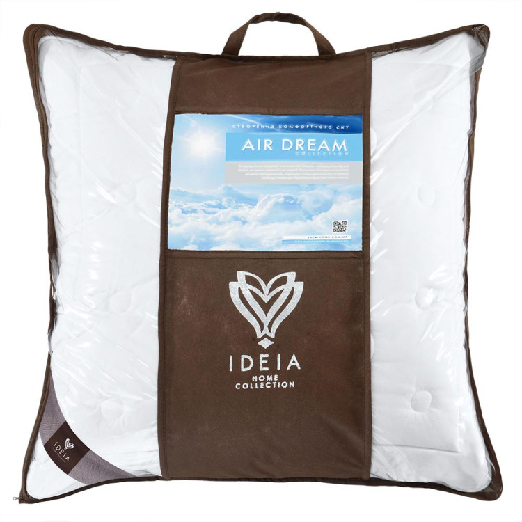Подушка ІДЕЯ Air Dream Exclusive 70x70 см (силіконізоване поліефірне волокно/поплін)