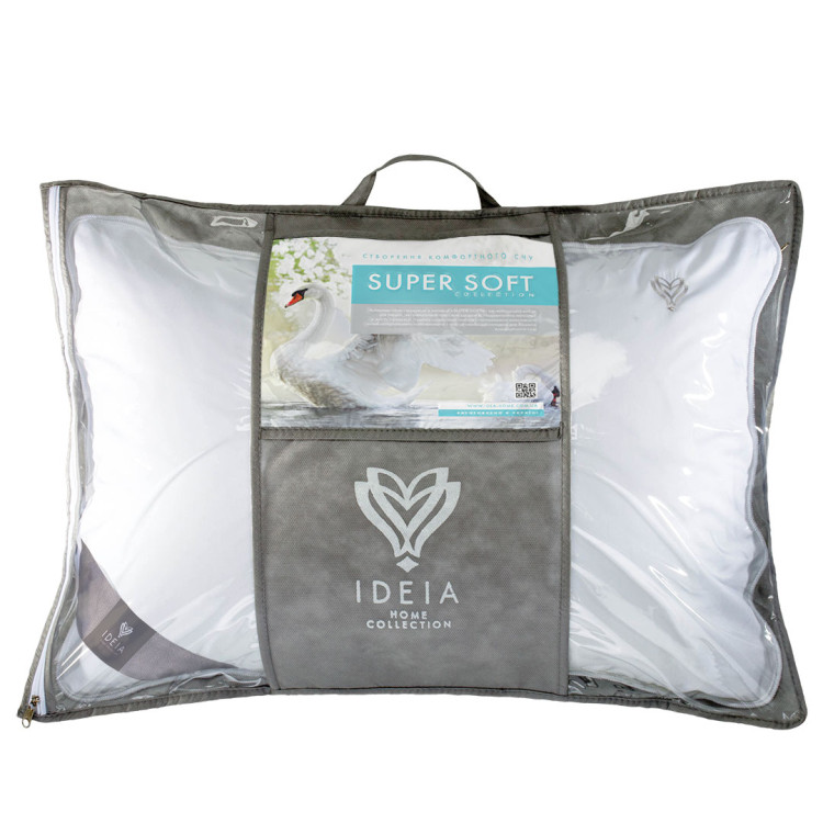 Подушка ІДЕЯ Super Soft Premium 50x70 см (силіконізоване поліефірне мікроволокно/перкаль)