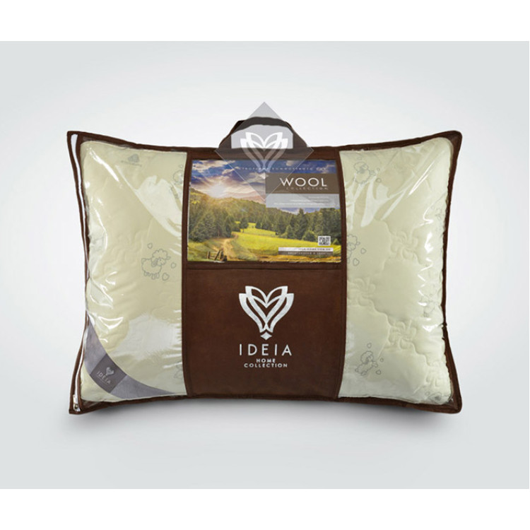 Подушка ІДЕЯ Wool Classic 40x60 см (силіконізоване гранульоване волокно/мікрофібра)
