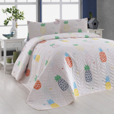 Покривало стебане Eponj Home Joke Ananas Krem 200x220