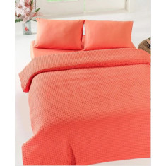 Покривало піке вафельне Eponj Home Burumcuk Coral 200x235