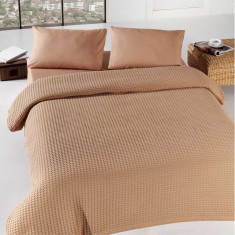 Покривало піке вафельне Eponj Home Burumcuk Kahve 200x235