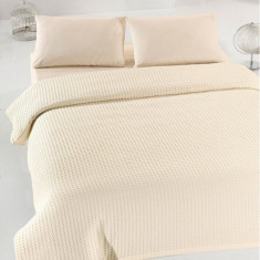 Покривало піке вафельне Eponj Home Burumcuk Krem 160x235