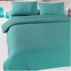 Покривало піке вафельне Eponj Home Burumcuk Yesil 160x235