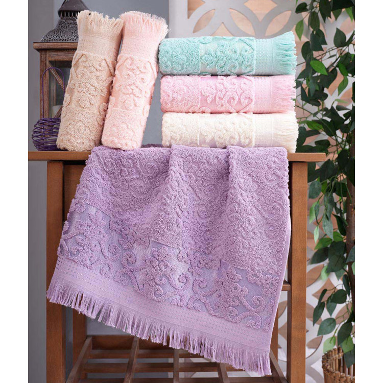 Набір рушників Gulcan Jacquard Yonca Sacakli 70x140 см (6 шт.)
